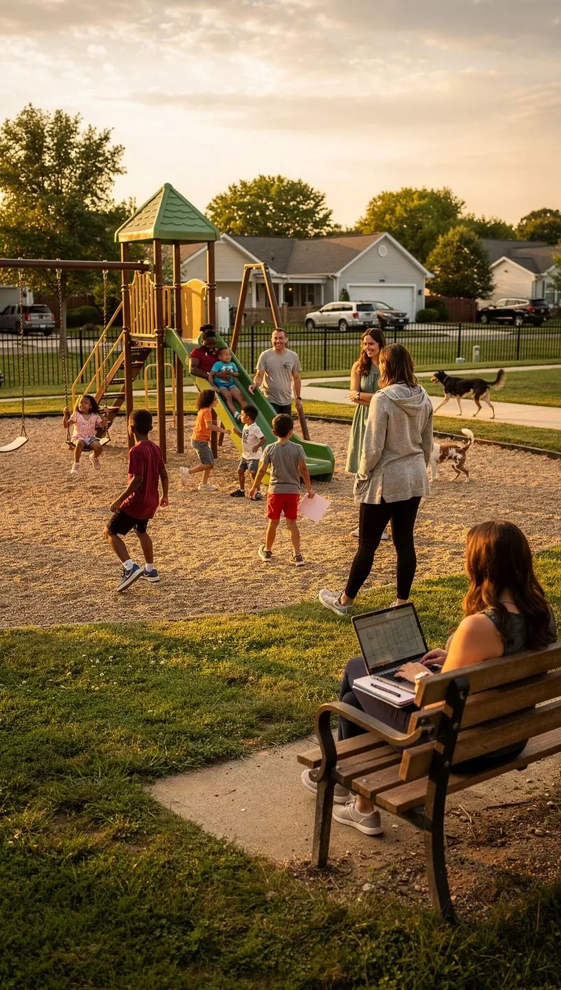 Community association members discussing local developments.