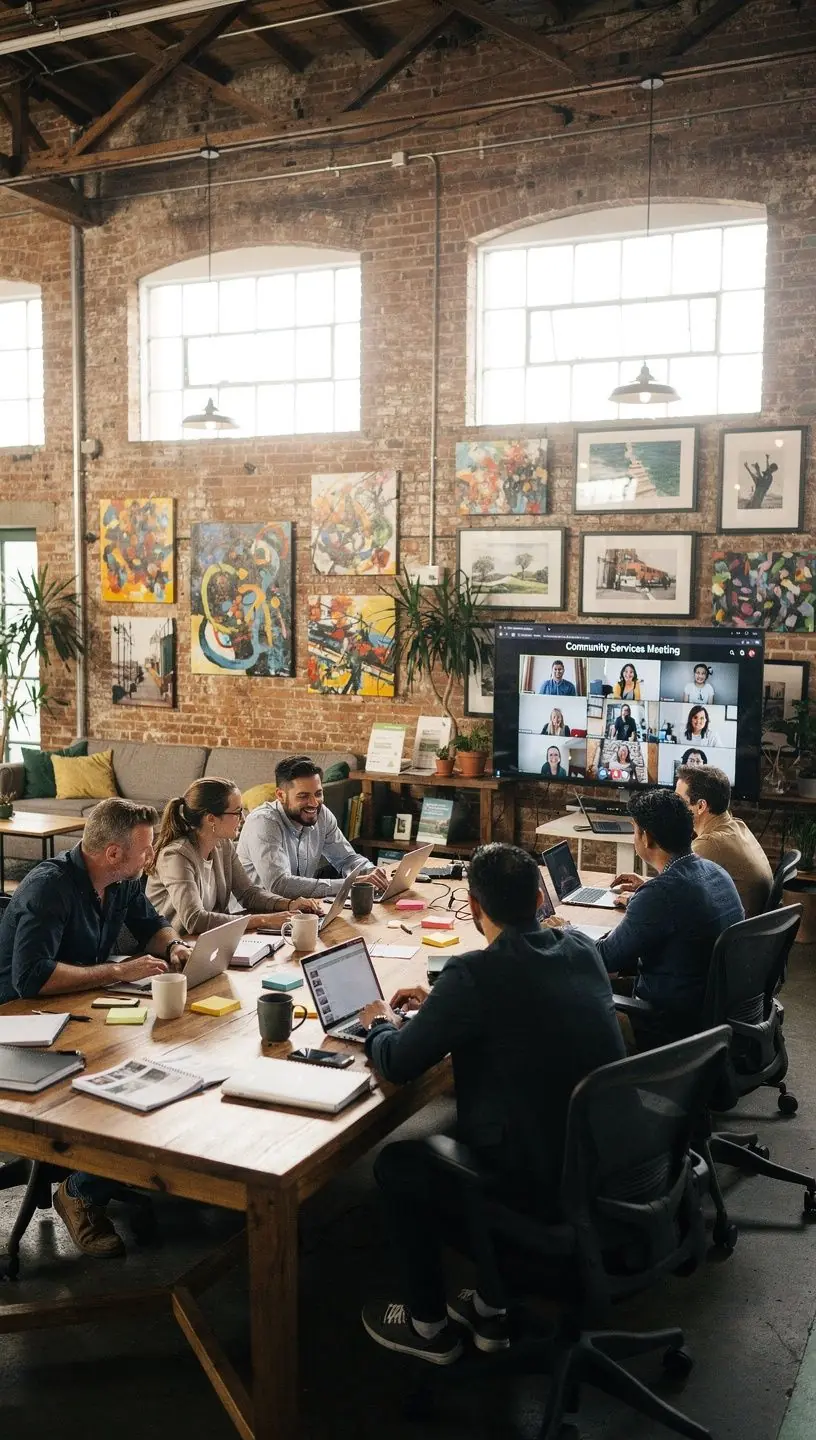 Neighborhood demographics and trends analysis graphic.