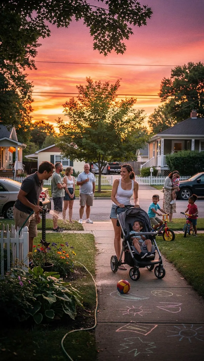 Urban green space promoting community well-being and sustainability.